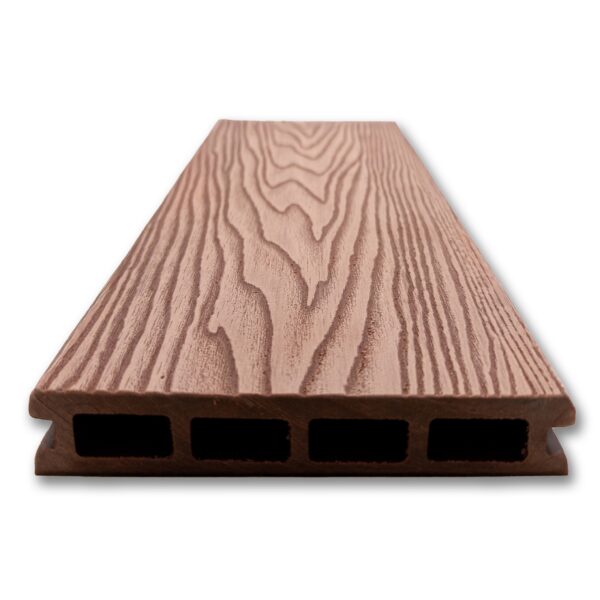 Deska kompozytowa tarasowa 3D zewnętrzna jasno-czerwona 14.5×2.2×290 cm