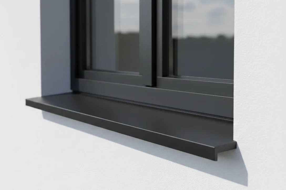 Obróbka blacharska - Parapety aluminiowe w kolorze antracytowym – hit 2026 roku do okien i drzwi tarasowych