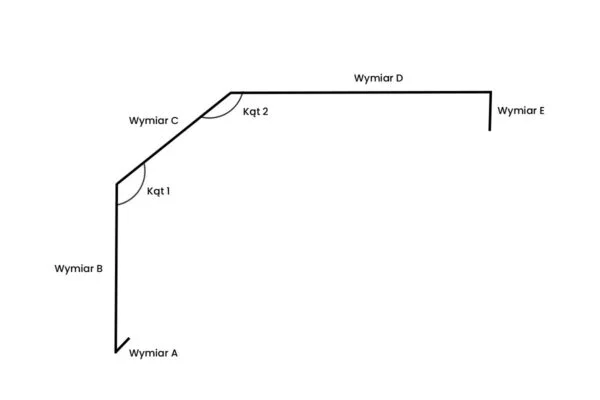 Pas nadrynnowy łamany z zagięciem w dół - szkic